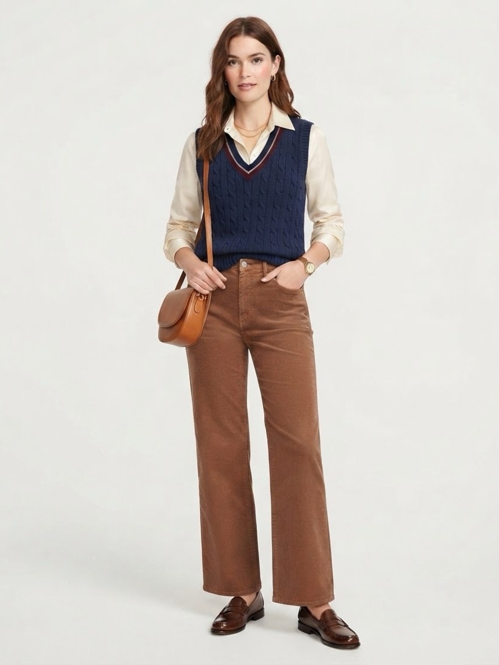NWT Anthro Pilcro Austyn High-Rise Wide-Leg Corduroy Pants Coffee Latte Size 26P
